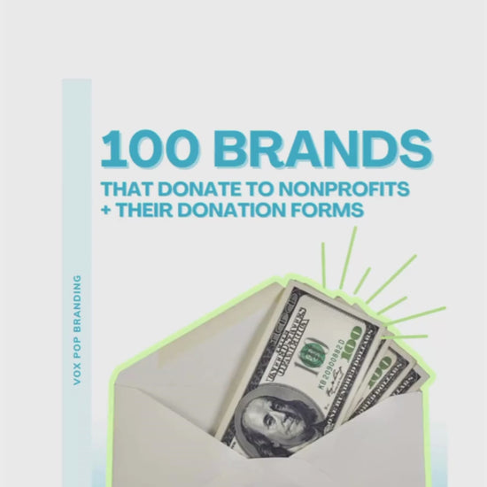 100 Brands that Donate to Nonprofits Video
