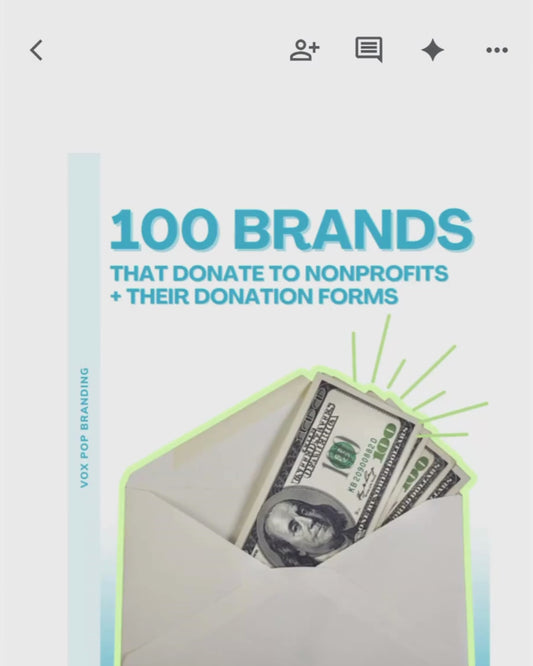 100 Brands that Donate to Nonprofits Video